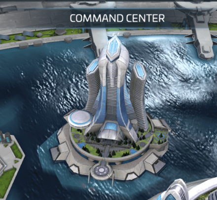 The Command Center -- where Fleet Commanders are assigned to activate their fleet-wide buffs.