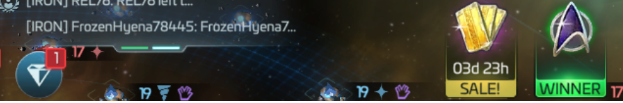 The event button turns green and reads WINNER once a reward is ready to claim.