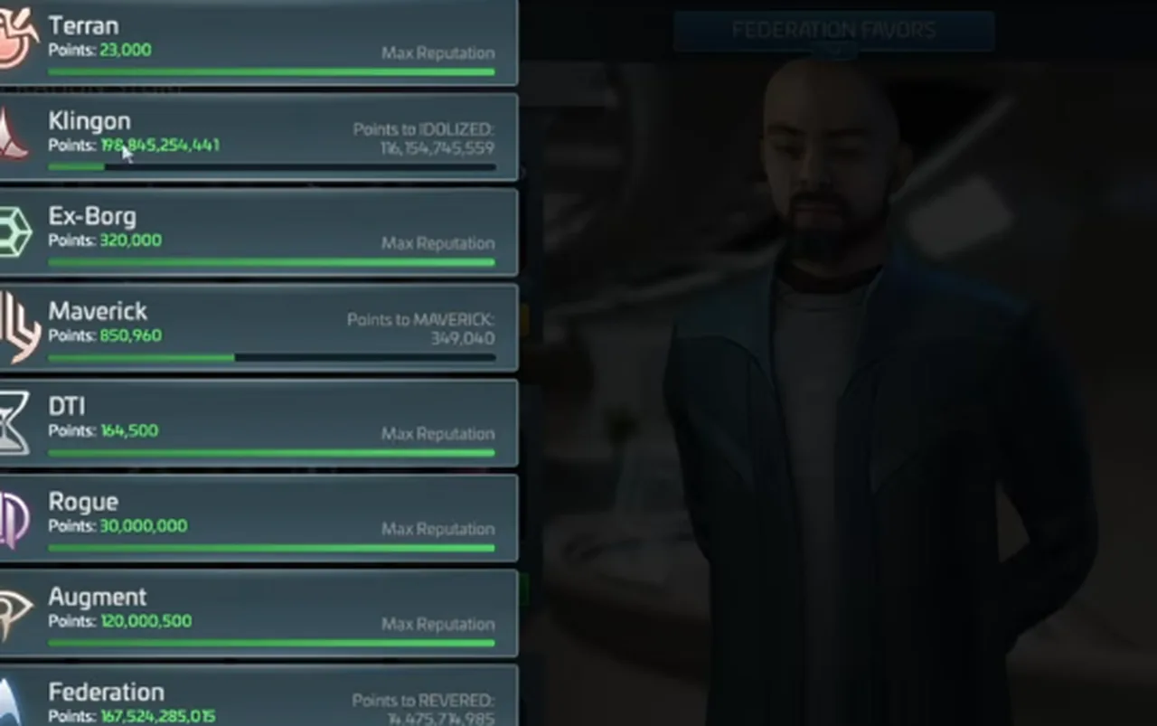 STFC reputation grind: crews and locks